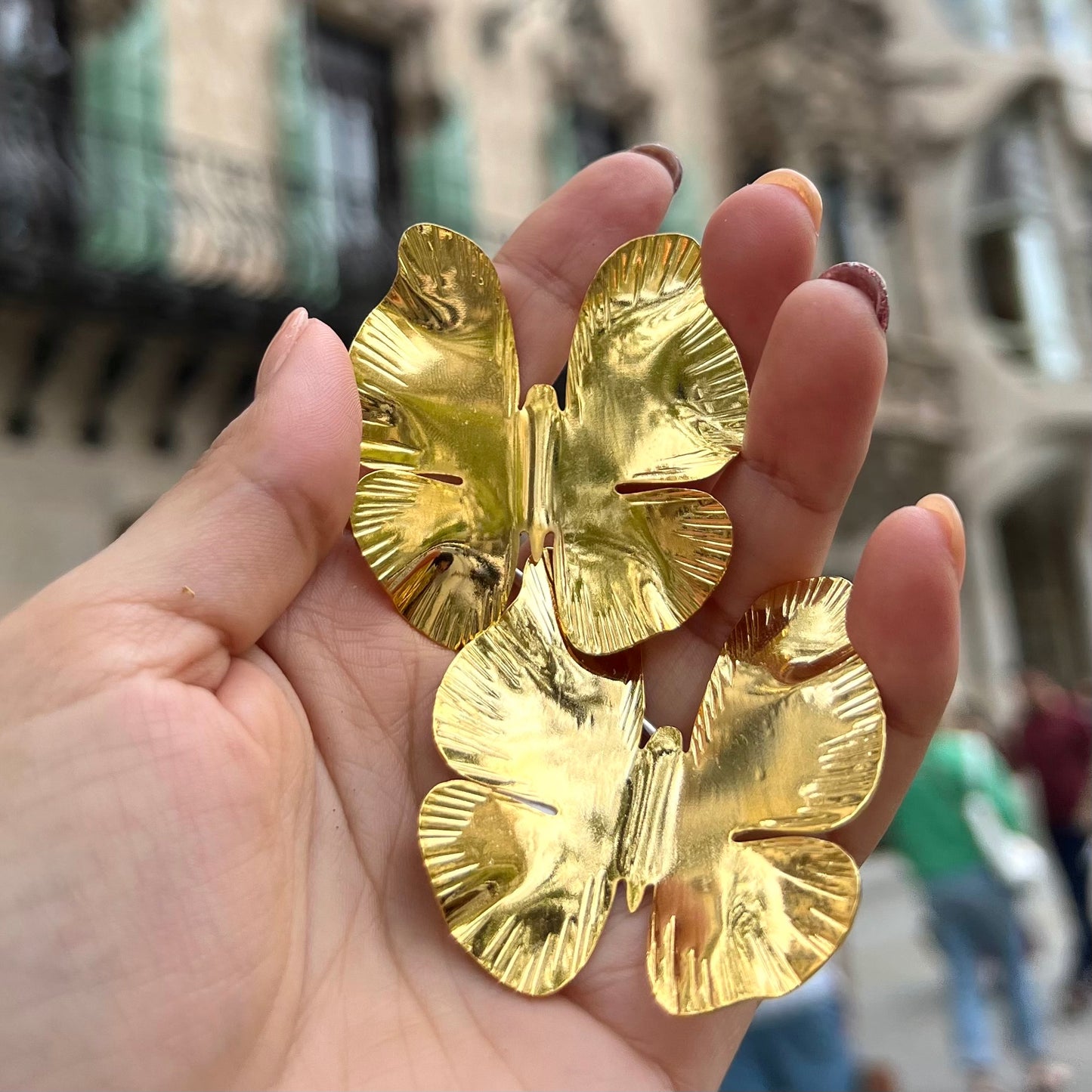 404 Aretes orfebrería mariposa