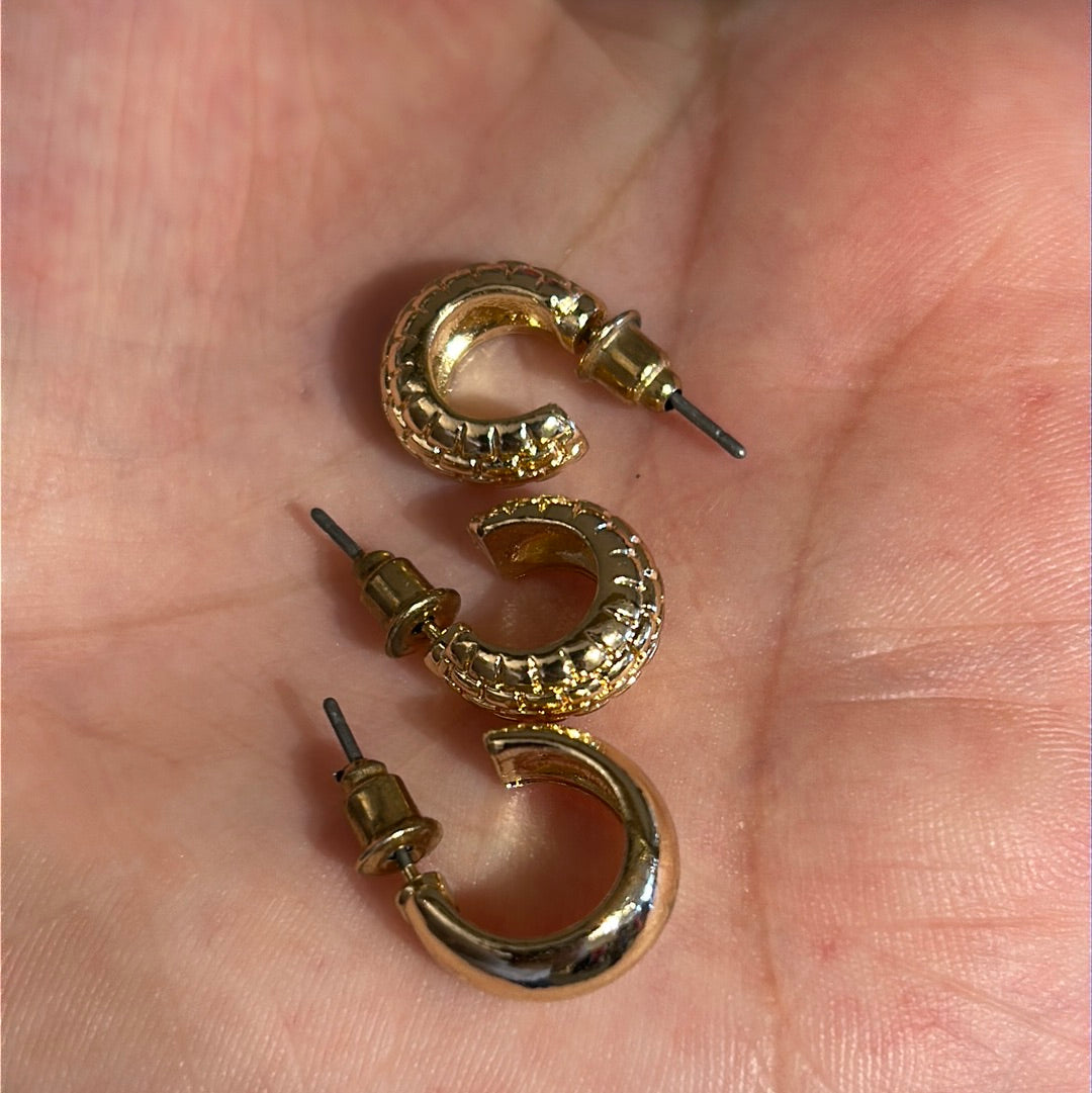 563 Topos pequeños lisos y con textura dorados