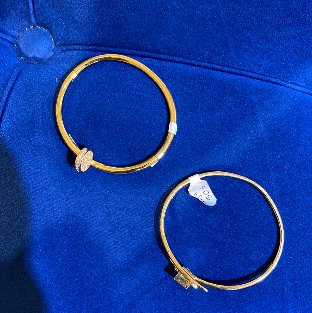 506 Pulsos de rodio cabeza de leopardo y puntas de circulo