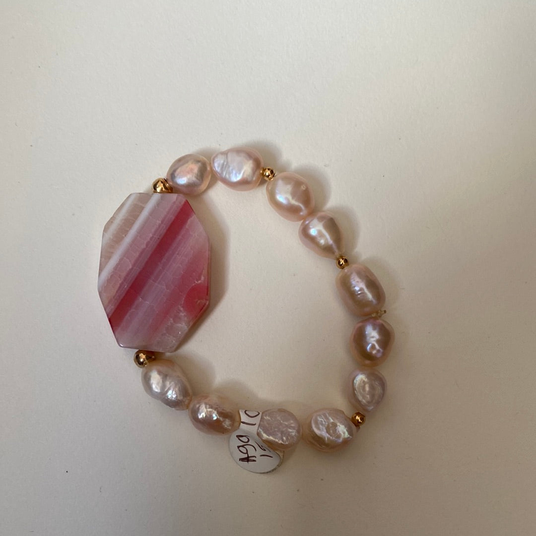 Pulsera perlas y Ágatha grande