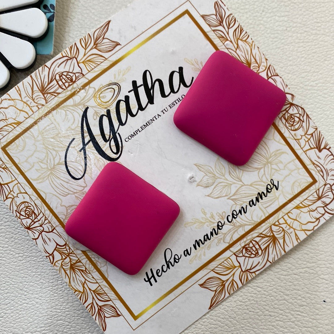 441 Argollas y topos pequeños acrilicos colores mate multiformas