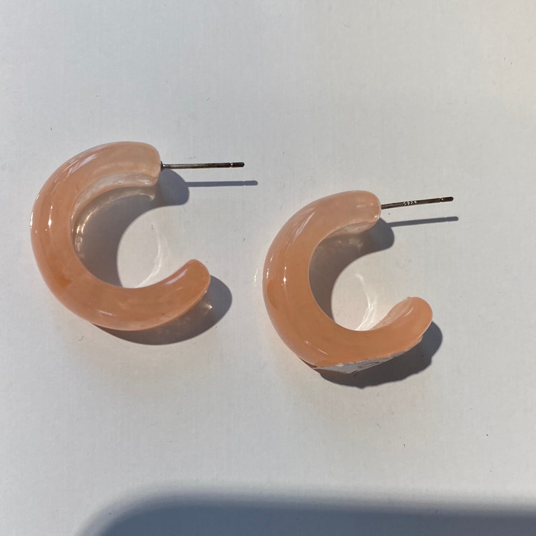 442 Argollas acrilicas pequeñas ovaladas colores transparentes