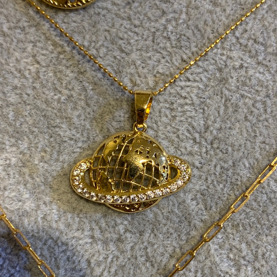 450 Cadenitas de goldfilled con dijes de circones/esmaltados/rodio/piedras