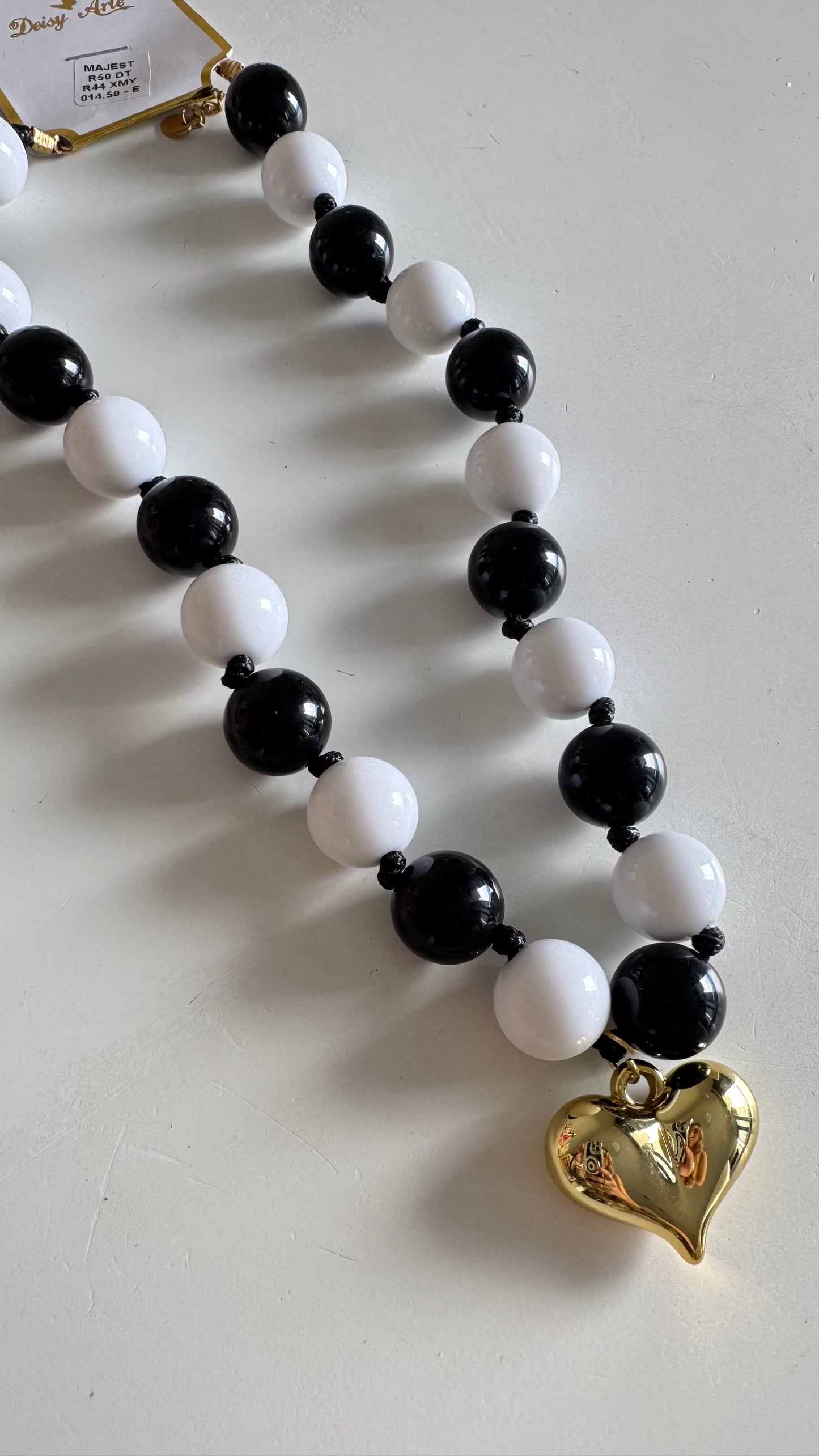 701 Collar piedras grandes acrílicas con maxi dije