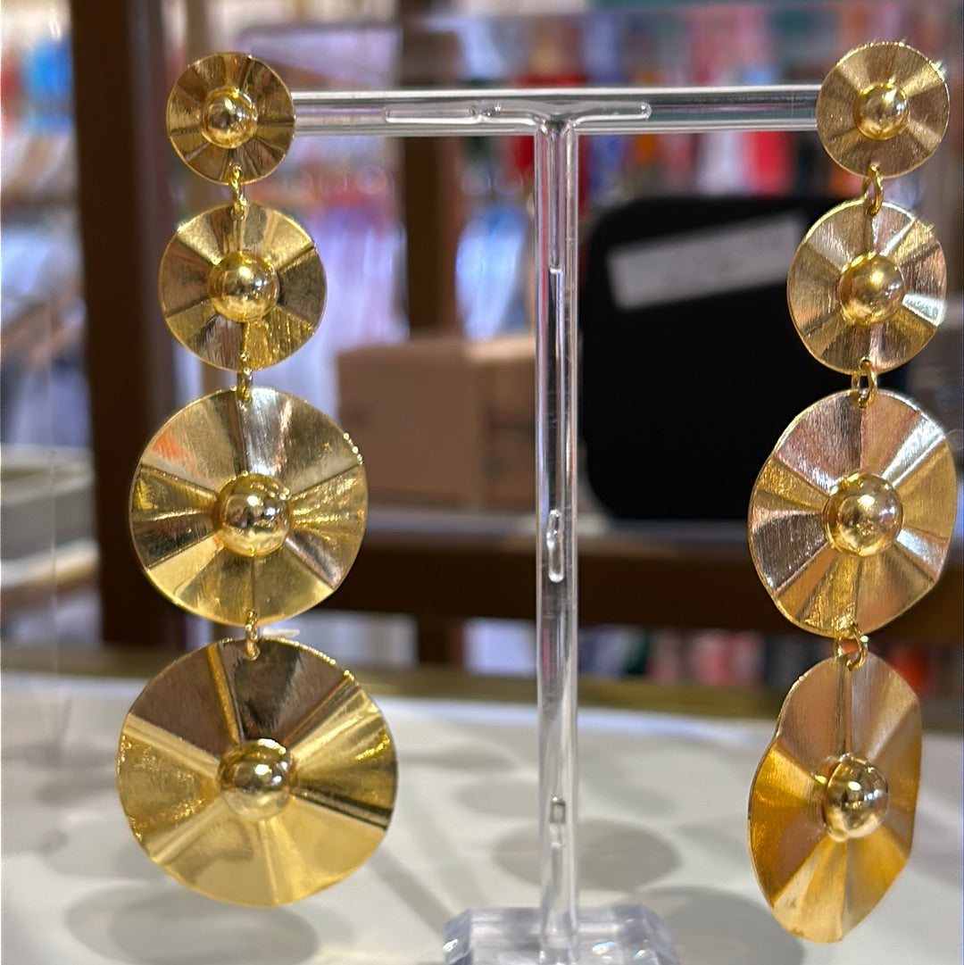 282 Aretes orfebrería 4 esferas