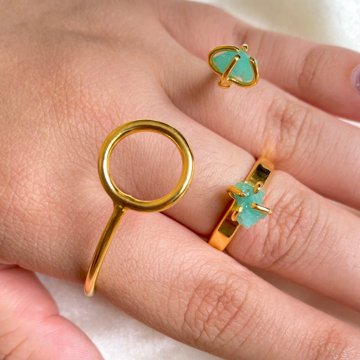 SET Brazalete y Anillo Esmeralda Orfebrería / Oro