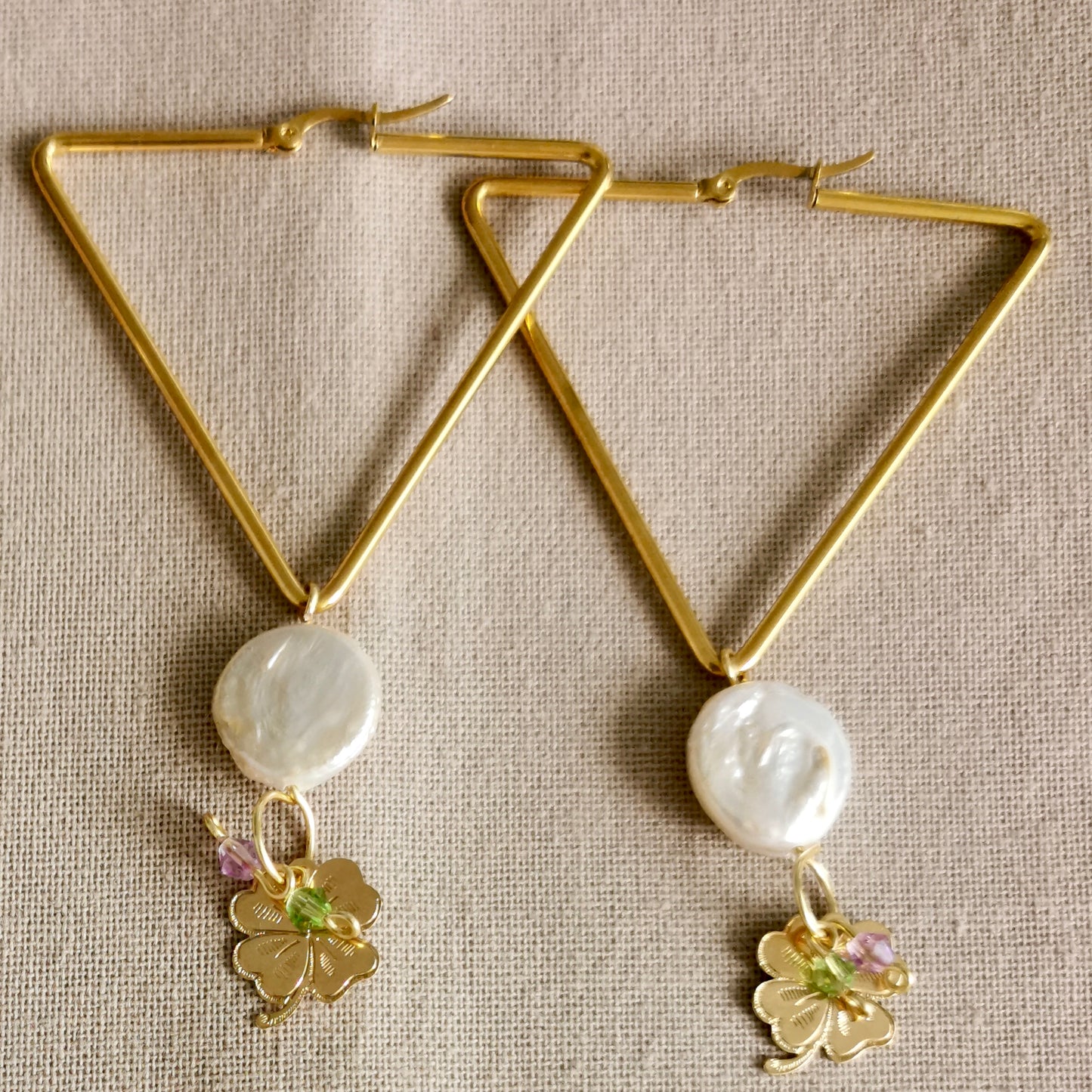 Argollas acero triangulo