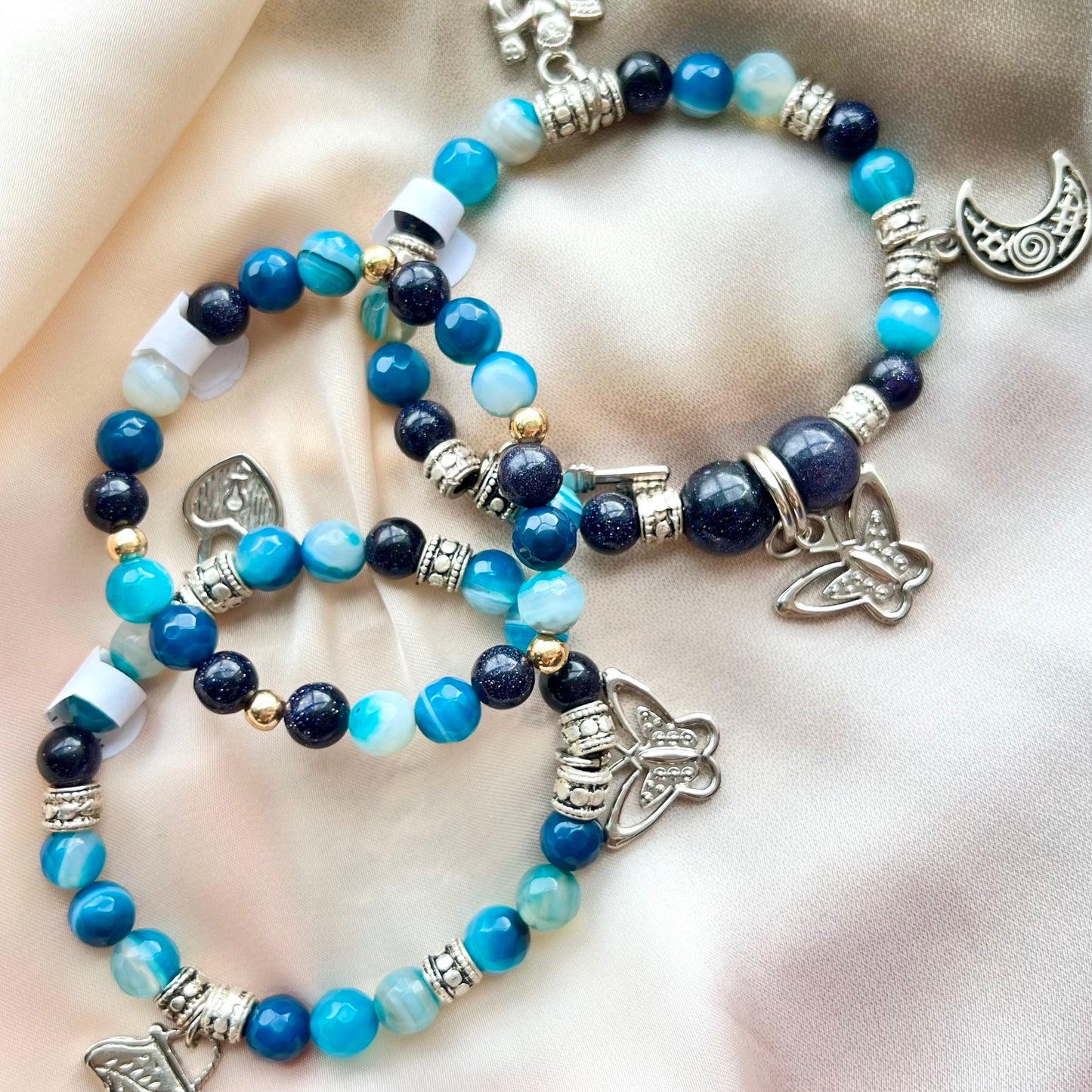 547 Pulsera piedras coloridas