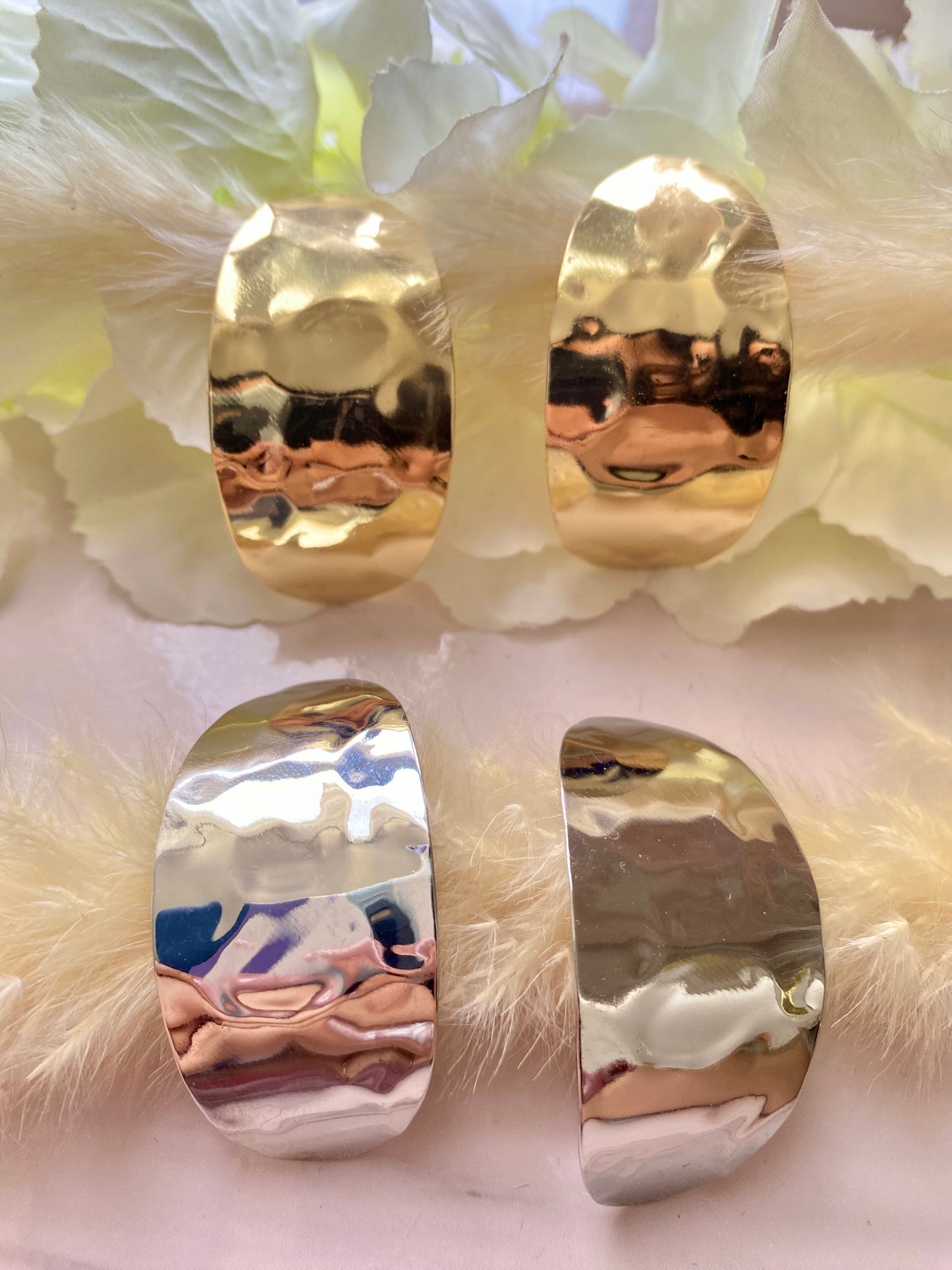 623 Topos media luna multiforma dorados y plateados