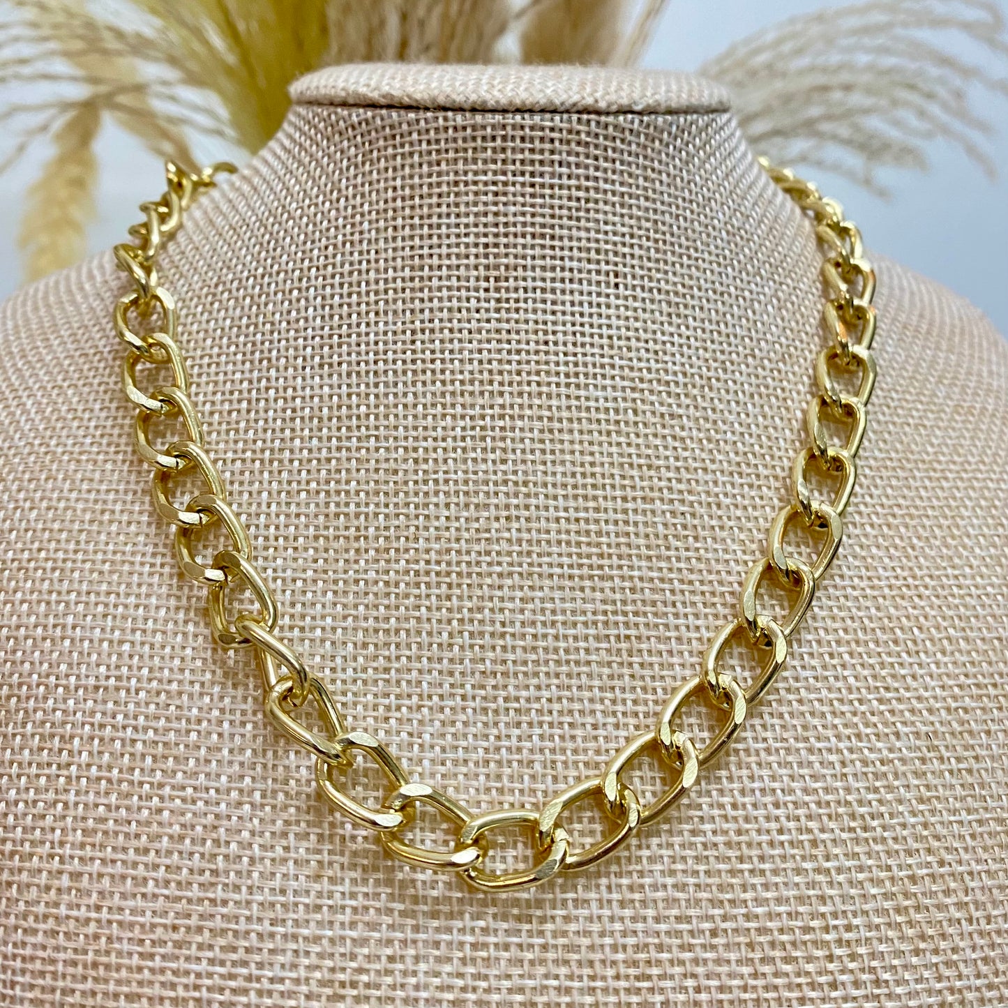 Cadena aluminio circones abiertos