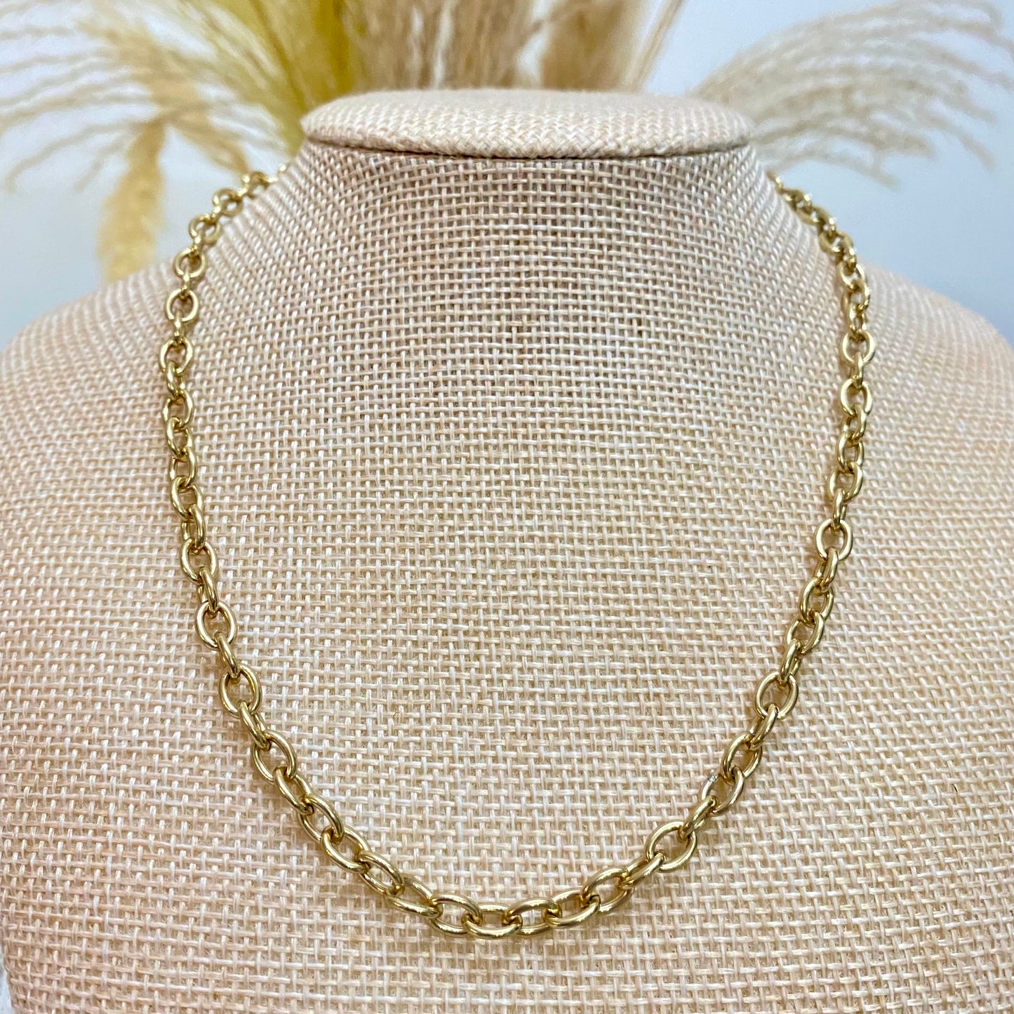 Choker de cadena de aluminio eslabones pequeño fino