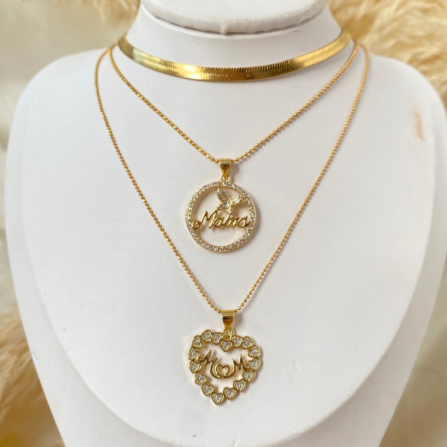 148 Cadenitas Mamá de Rodio y circones