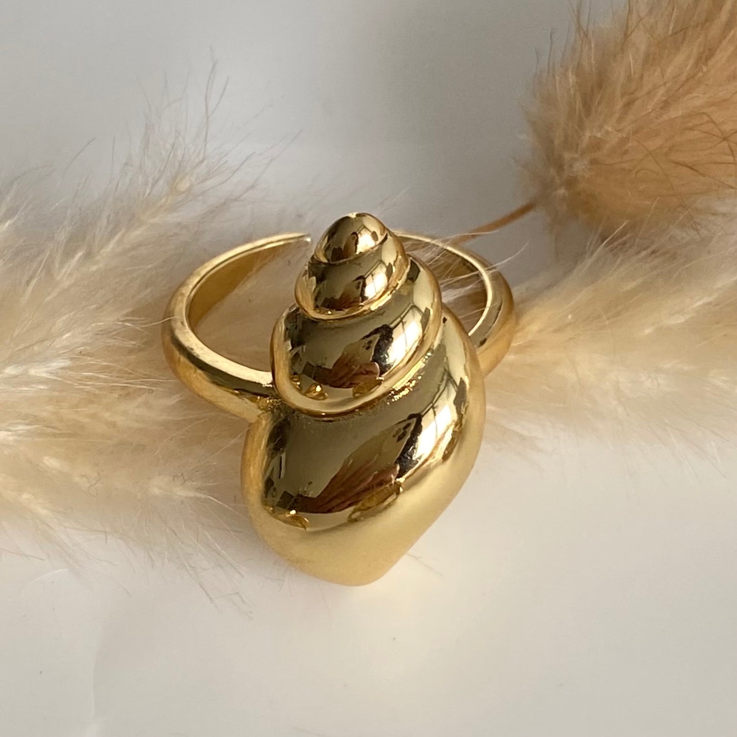 Anillo Caracola Maxi de Rodio