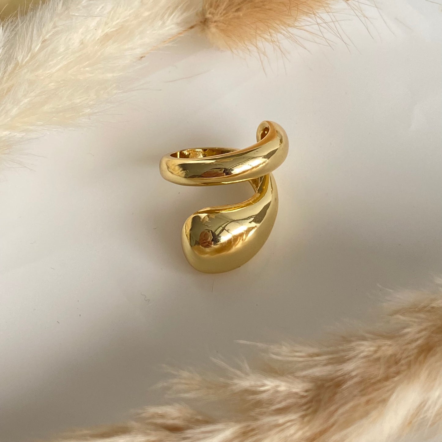 Anillo Espiral Maxi de Rodio