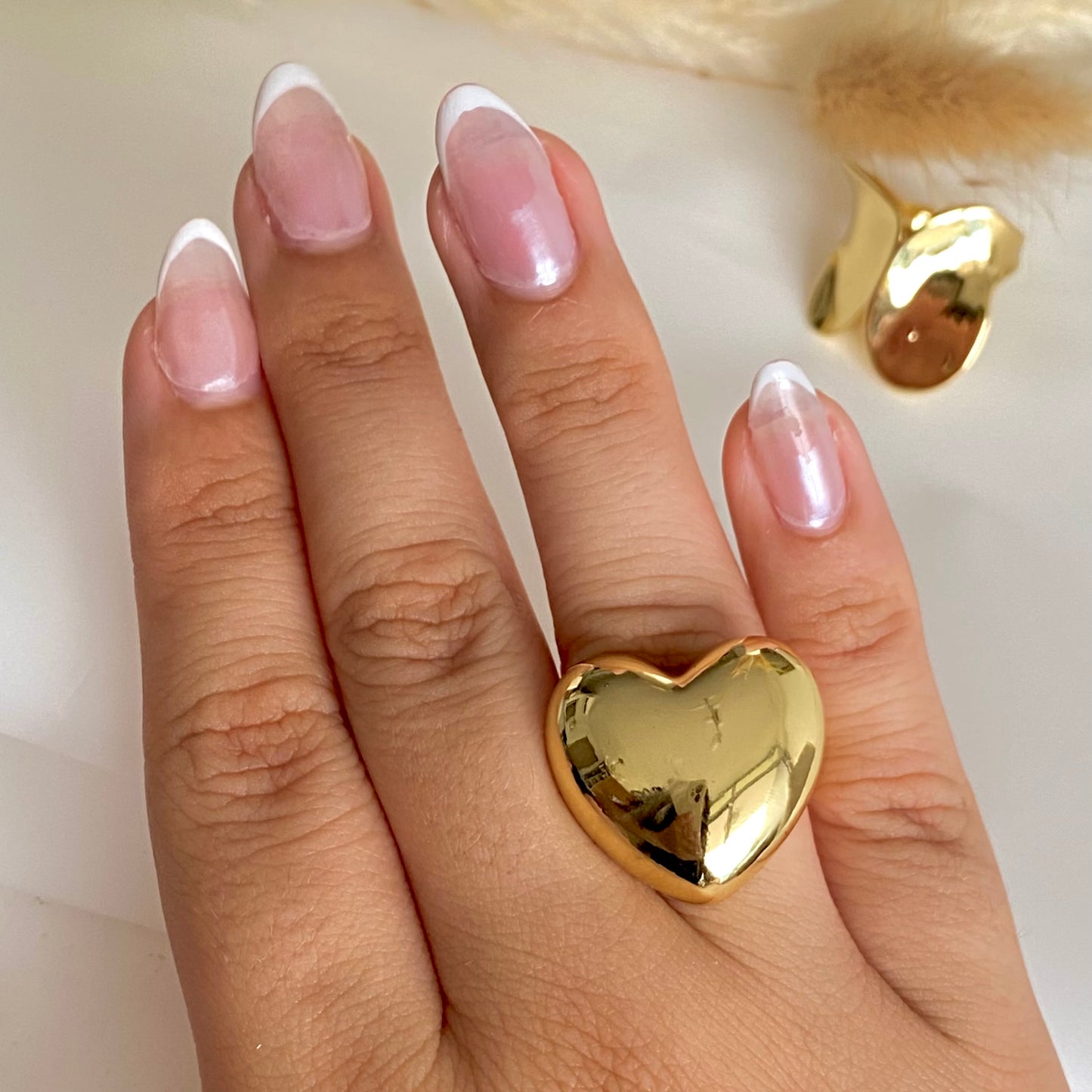 Anillo Corazón Maxi de Rodio