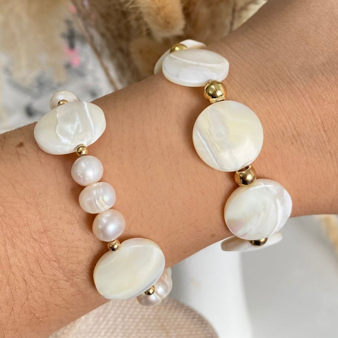 Pulsera de Perla y Nácar