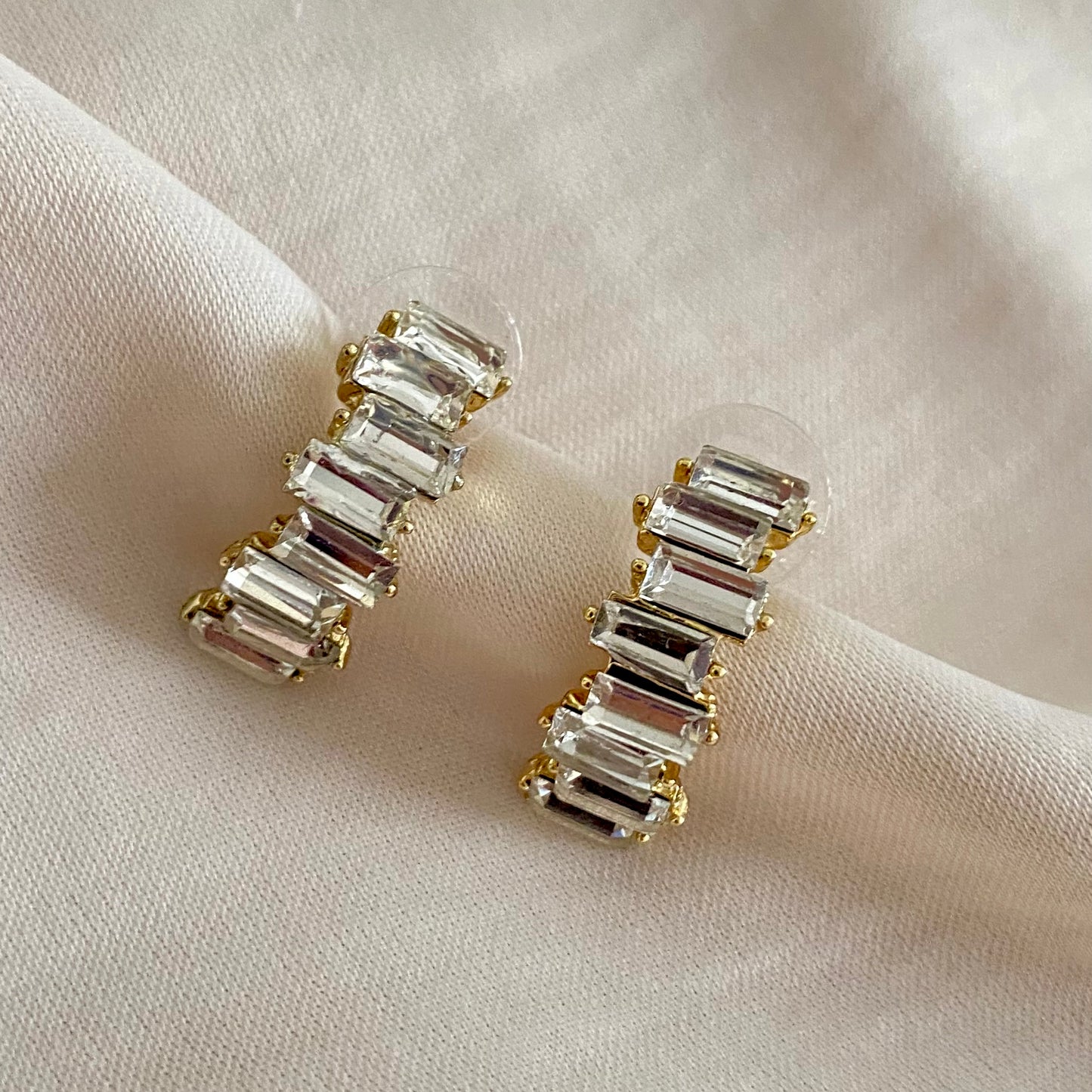 593 Aretes plateado cristales