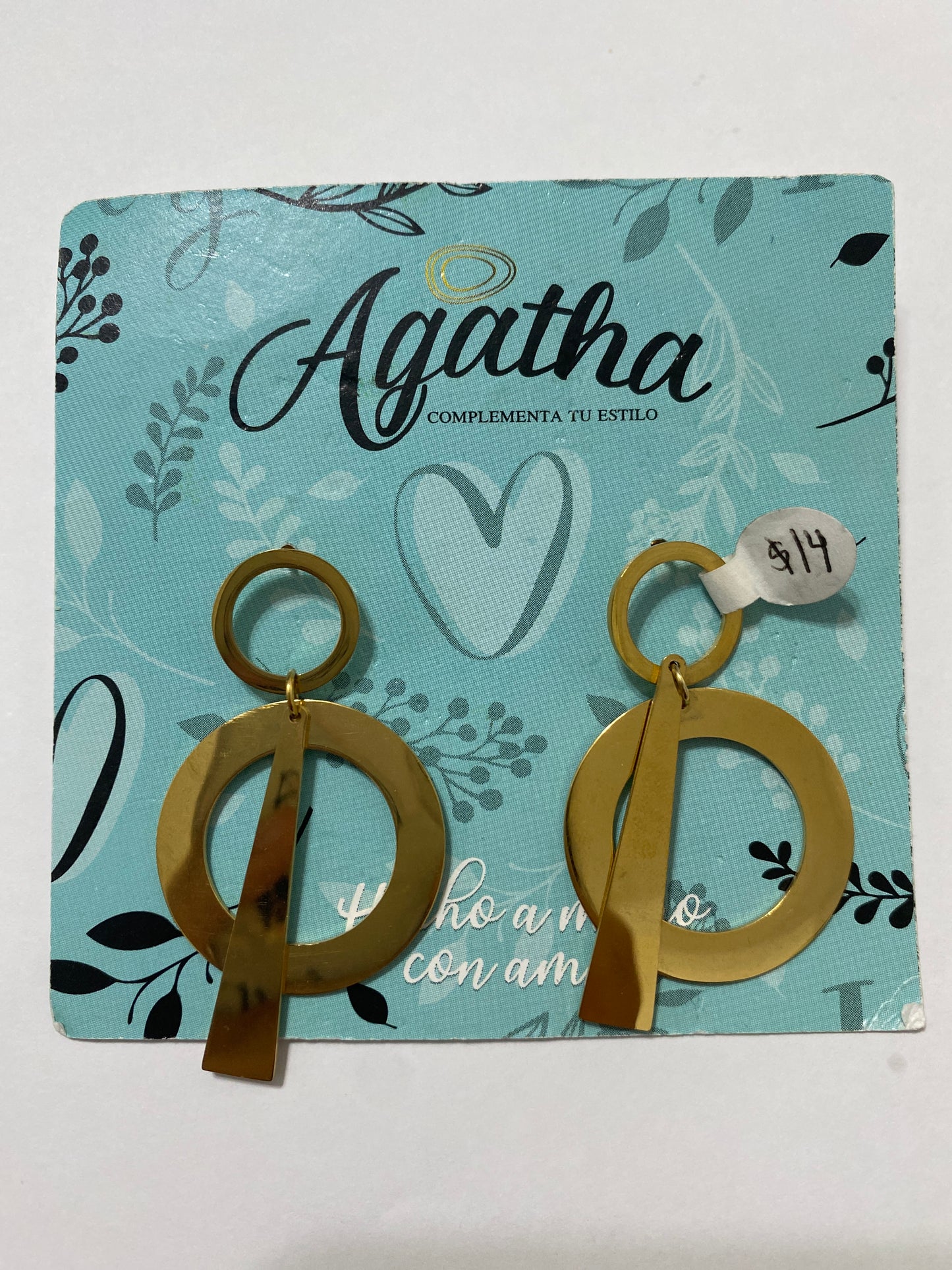 243 Aretes circulo y tilde acero