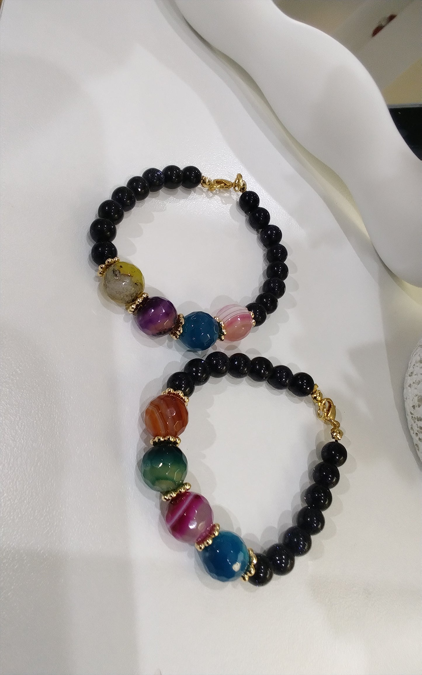 AG108 Pulseras cultivada agatha de colores