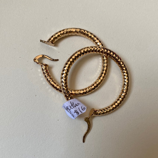 500 Argollas con textura covergold pequeñas