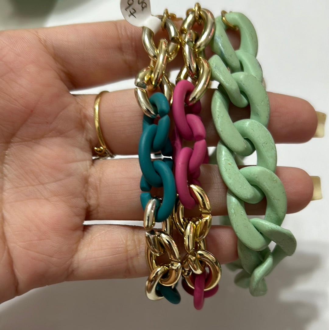 Pulsera cubana acrílico