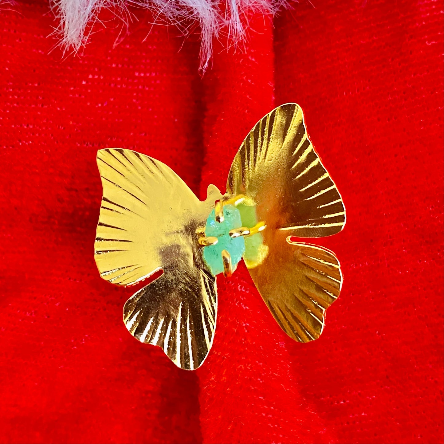 Anillo Mariposa Esmeralda
