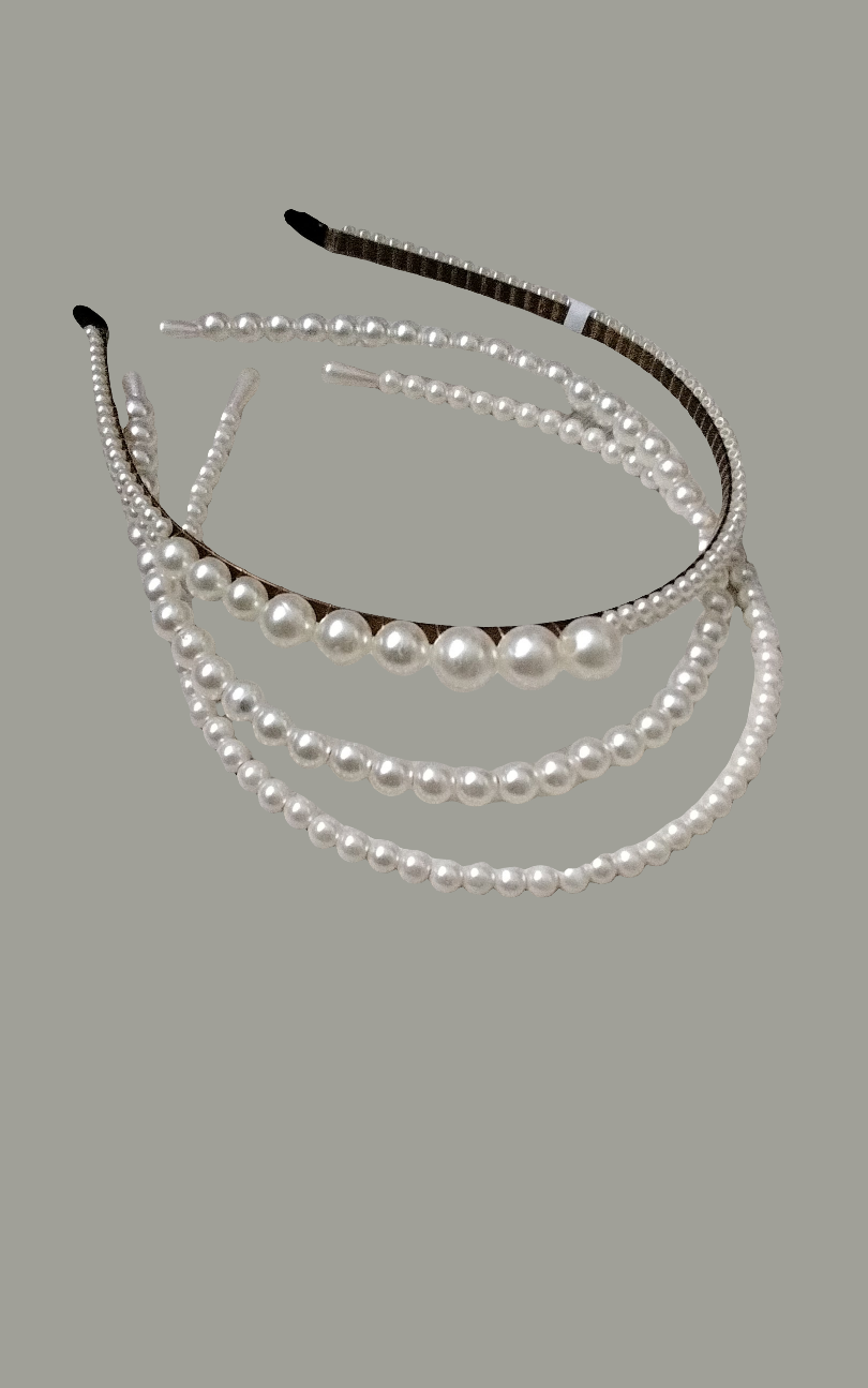 610 Diademas perlas